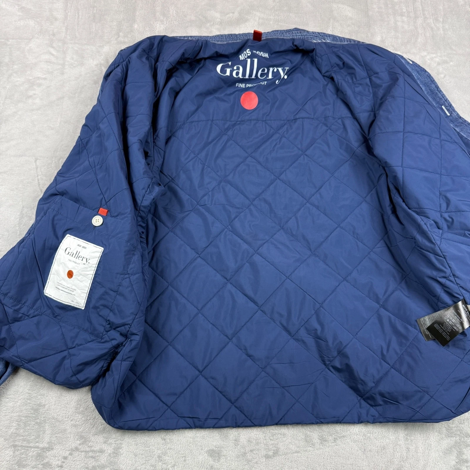 MOS MOSH Gallery Garry Sky Jacket XL Denim Quilted Lined Shacket Casual Designer - product detail image 4