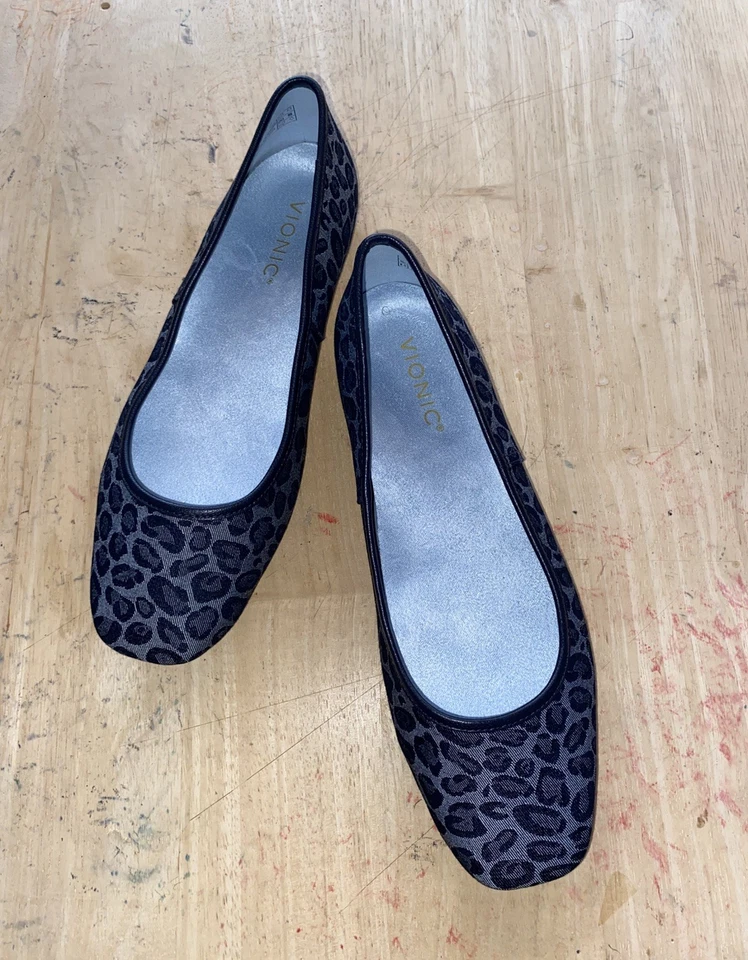 Vionic Women's Orinda Denim Multi Square Toe Slip On Ballet Flat Size 8.5 M New - Image 3 of 4