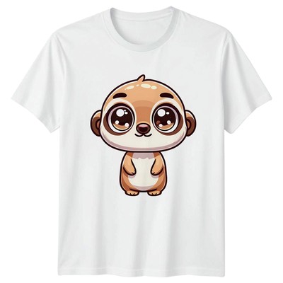 Erdmännchen Tiere Grafik Tee Herren Damen Unisex T-Shirt süß Kawaii Tier Geschenk