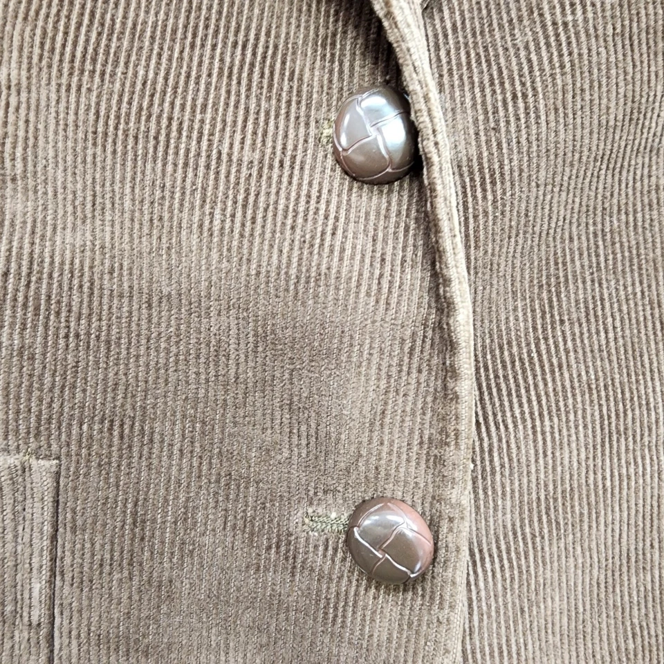 Vintage 70s BANFF International Blazer Womens 12 Brown Corduroy 2-Button Preppy - Image 2 of 4