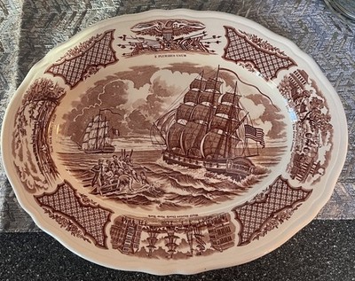 Staffordshire Alfred Meakin Fair Winds 12  c X 9 3/4  Oval Platter