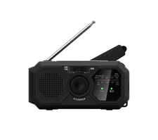 V5 Emergency Radio - Solar Panel and Hand Crank – LED Flashlight – Voyager Mi...