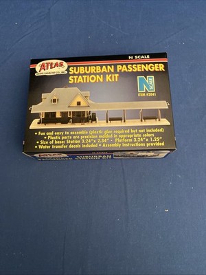 Atlas N Scale Suburban Passenger Station Kit Model Railroad 