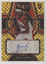 2021-22 Panini Select Rookie Signatures Gold Prizm 5/10 Isaiah Todd Auto 16ki