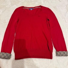 Burberry Blue Label Cardigan MNEW Blue Check Horse Embroidery Used