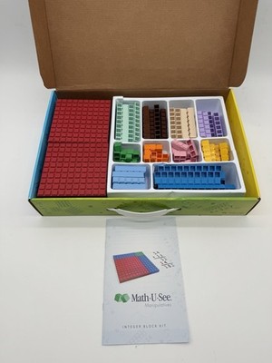 Math U See Manipulatives Integer Block Kit  Near Complete GREAT Gently Used Set