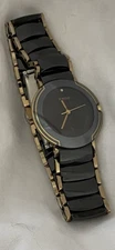 Rado Diastar #129-0300-3 Gold Black Ceramic Quartz Men’s Watch