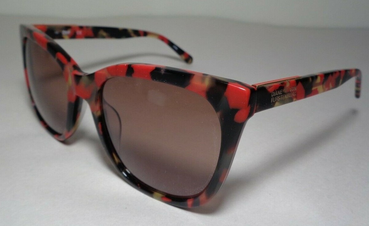 Diane von Furstenberg LEIGHA DVF678S Red Tortoise New Women\'s Sunglasses Diane von Furstenberg LEIGHA DVF678S Red Tortoise New  main image 4