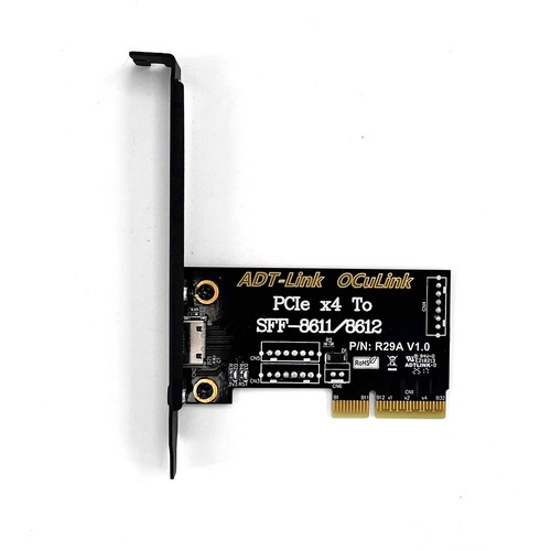 PCIe 4.0x4 to SFF-8611/8612 adapter card OCuLink For chassis external connection - Afbeelding 4 van 15