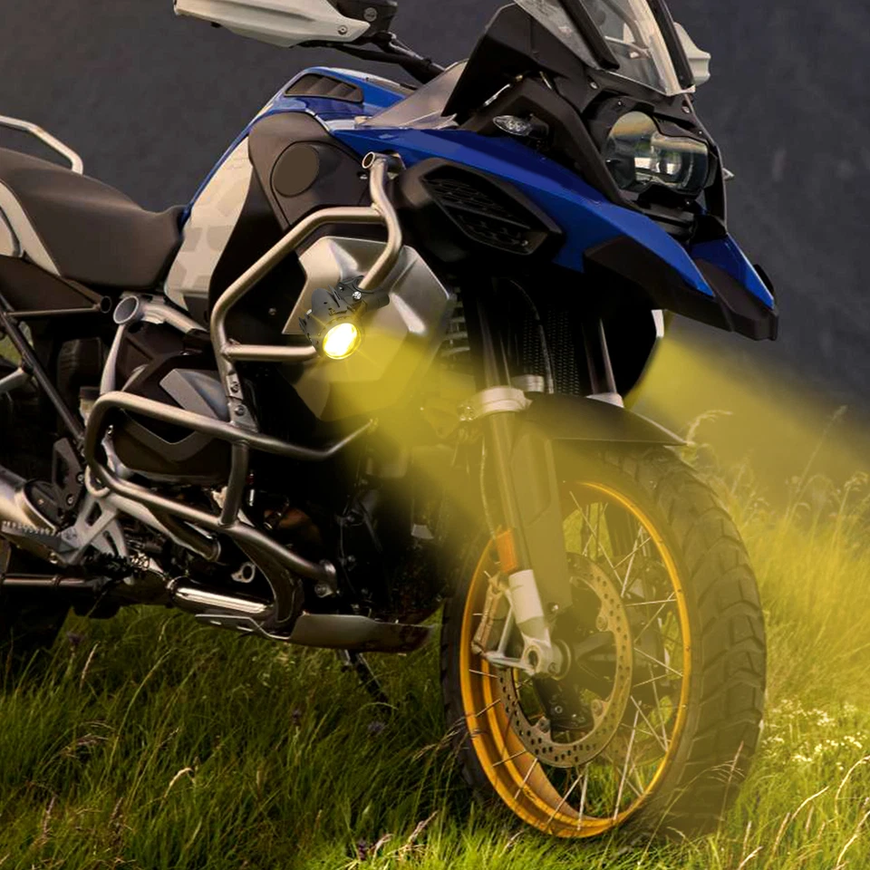 Luces antiniebla LED auxiliares para motocicleta para BMW R1200GS F850GS F650GS Foto 4 de 4