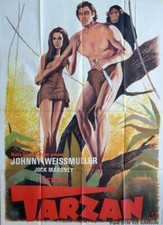 TARZAN THE APE MAN - JOHNNY WEISSMULLER / FESTIVAL - ORIGINAL LARGE MOVIE POSTER TARZAN THE APE MAN - JOHNNY WEISSMULLER / FESTIVAL - ORIGINAL LARGE MOVIE POSTER
