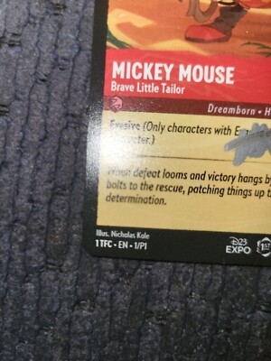 D23 Expo 2022 Exclusive Lorcana - Mickey Mouse Brave Little Tailor