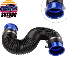 3IN Flexible Car Cold Air Intake Hose Filter Pipe Telescopic Tube Kit Universal