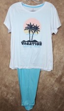 Secret Treasures Pajama Set Top and Jogger Bottoms Women's Regular 8-10 Medium