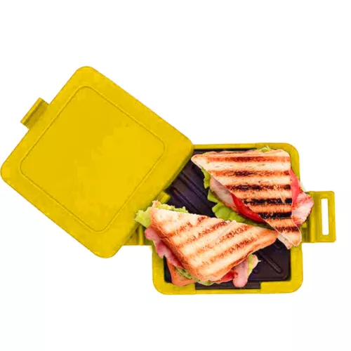 Mikrowelle Toastie Maker Sandwich Schnelles Frühstück Antihaft Panini Presse Grill - Bild 7 von 16