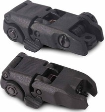 Front Rear Flip Sights Folding Sight Polymer for Picatinny Rail NEW GEN II