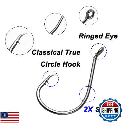 250 GT 4X Strength L2004 Offset Black Nickel Circle Hooks Size 11/0 - Foto 9