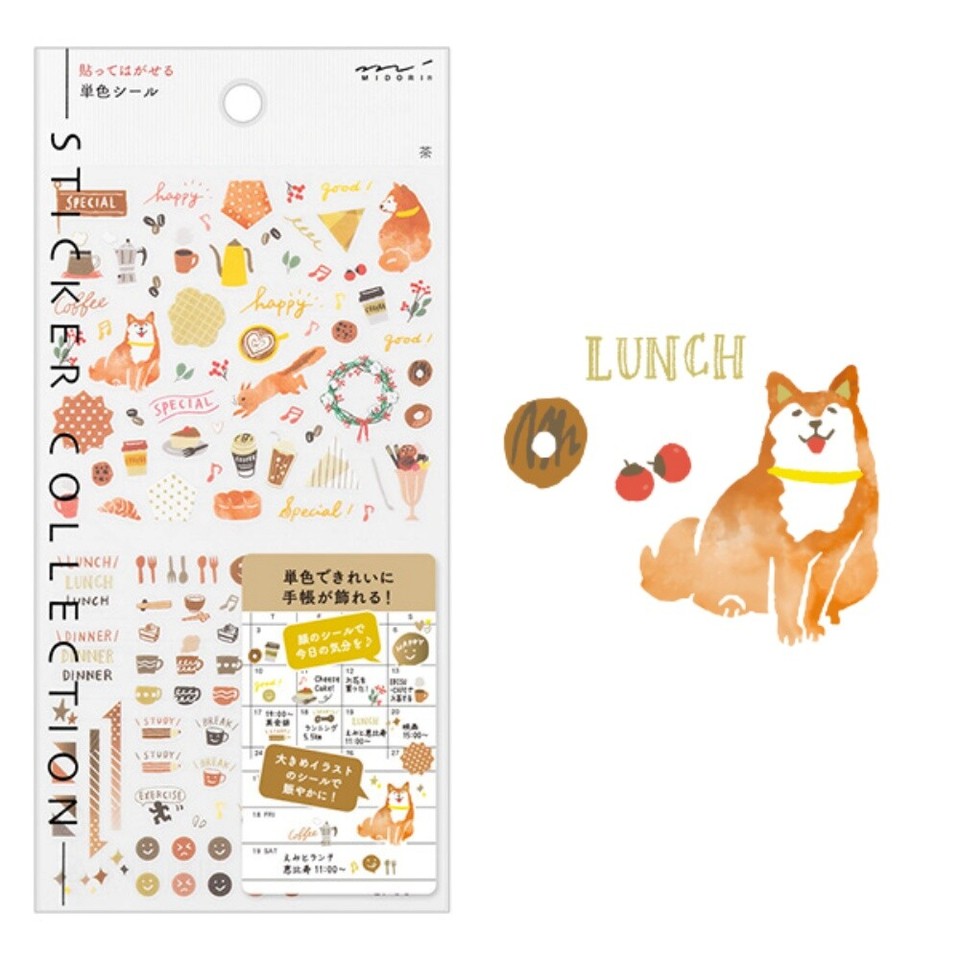 MIDORI Stickers for Notebook Color Schedule Seals 10 Type Stick and ...