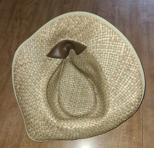Kids Summer Beach Straw Hat Large Panama Camouflage Band Distressed Look. - Picture 6 of 7