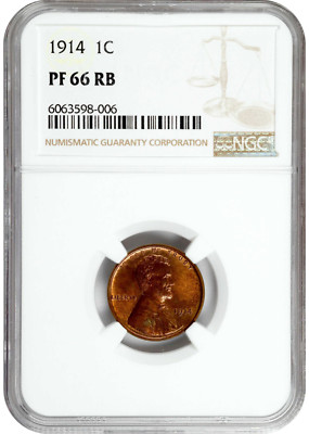 1914 NGC PR66 RB 1365 Minted! Sleeper Key Date 1c Matte Proof Lincoln Wheat Cent
