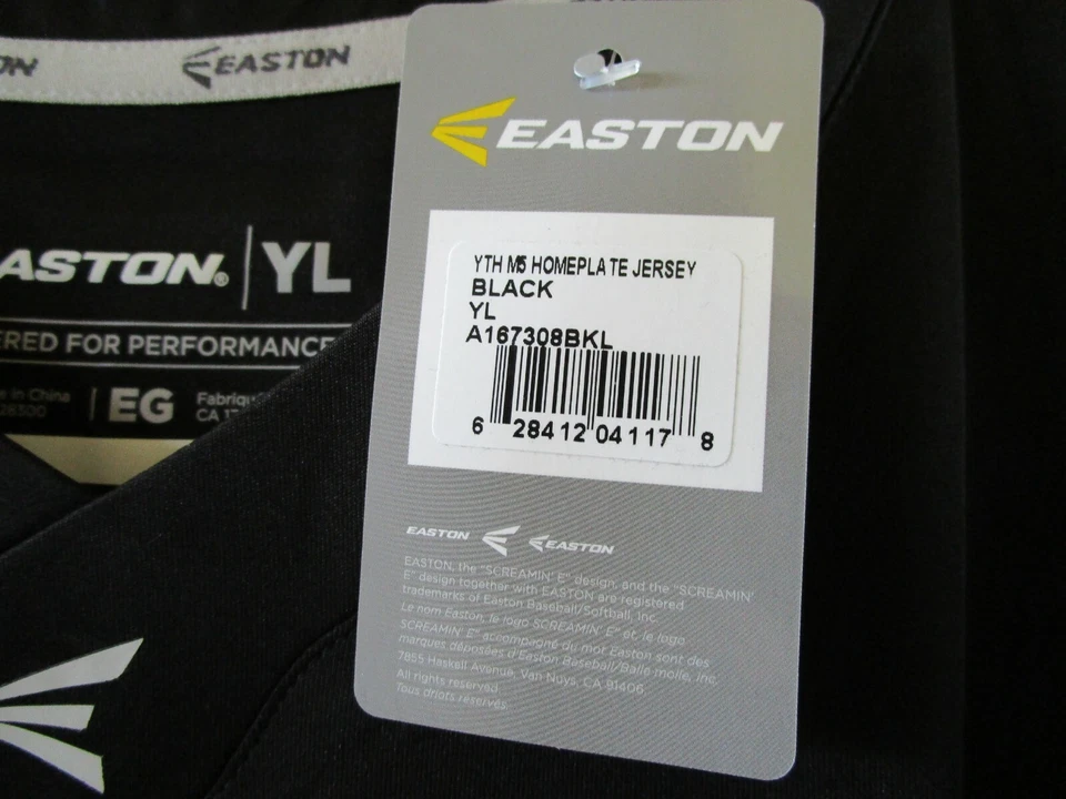 Camiseta de beisebol Easton M5 Homeplate masculina tamanho YL manga curta vestuário esportivo - Imagem 3 de 4