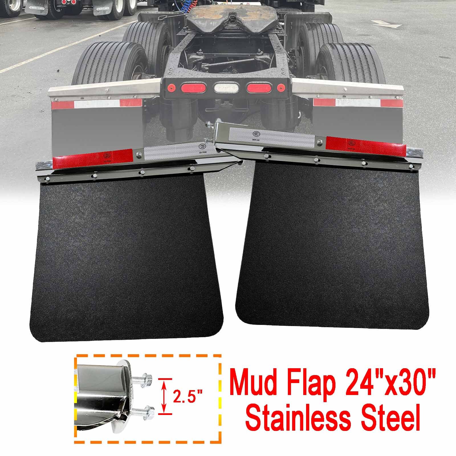 2.5“ Mud Flap Hangers & Semi Truck Trailer HD Mud Flap 24