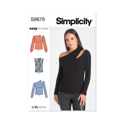 Simplicity Sewing Pattern 9679 R11677 Knit Top Shirt Misses Size 4-12