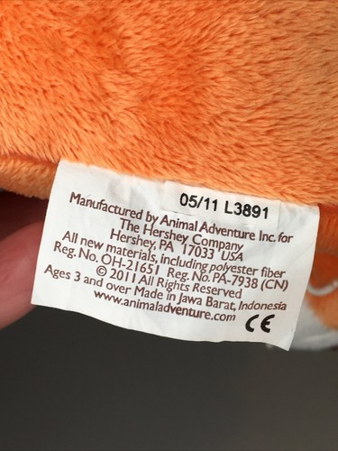 Hershey's Reese's Peanut Butter Cup 11.5” Plush Toy L3891 Animal Adventure 2011 - Picture 5 of 5