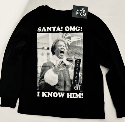 Art Class Elf Buddy Holiday T-Shirt Long Sleeve Size 8