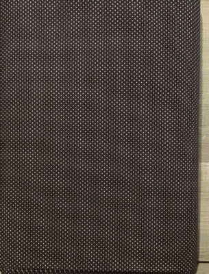 3 Yds. Brown with very small white dots cotton fabric  MDG USA