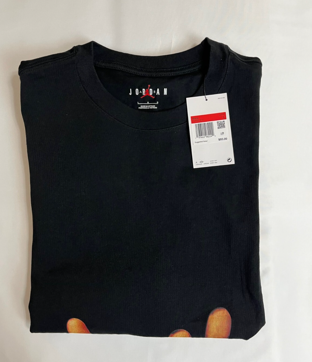 Nike Jordan Flight Championship Rings Men's Black T-Shirt Sz