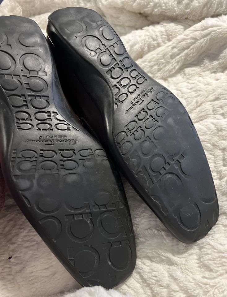 Mocasines Salvatore Ferragamo de cuero marrón oscuro Gancini Bit sin cordones talla 8,5 D Foto 4 de 4
