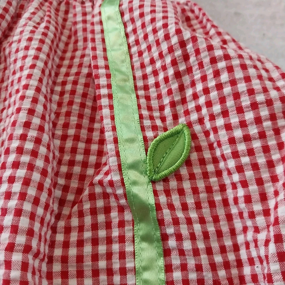 Red Checkered Easter Dress Kidgets Size 2T Flowers - Image 4 of 4