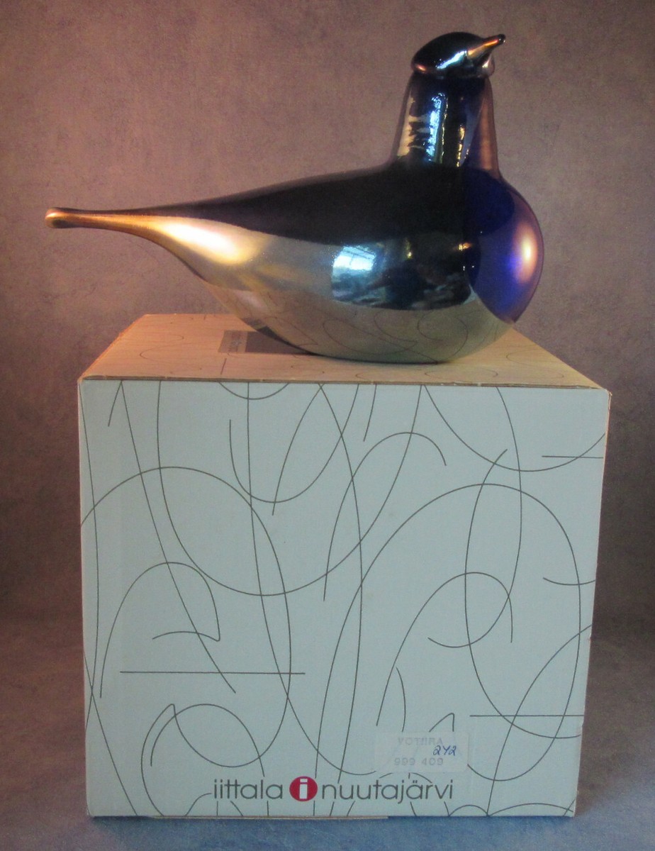 Iittala OIVA TOIKKA Art Glass Bird Night Tern, Limited