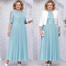 Plus Size Mother of the Bride Dresses with Jackets A-Line Wedding Guest Dress