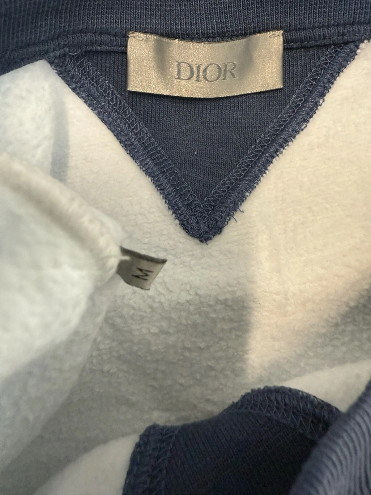 Felpa Dior x Denim Tears con logo ricamato campione (neve rilasciata al pubblico)