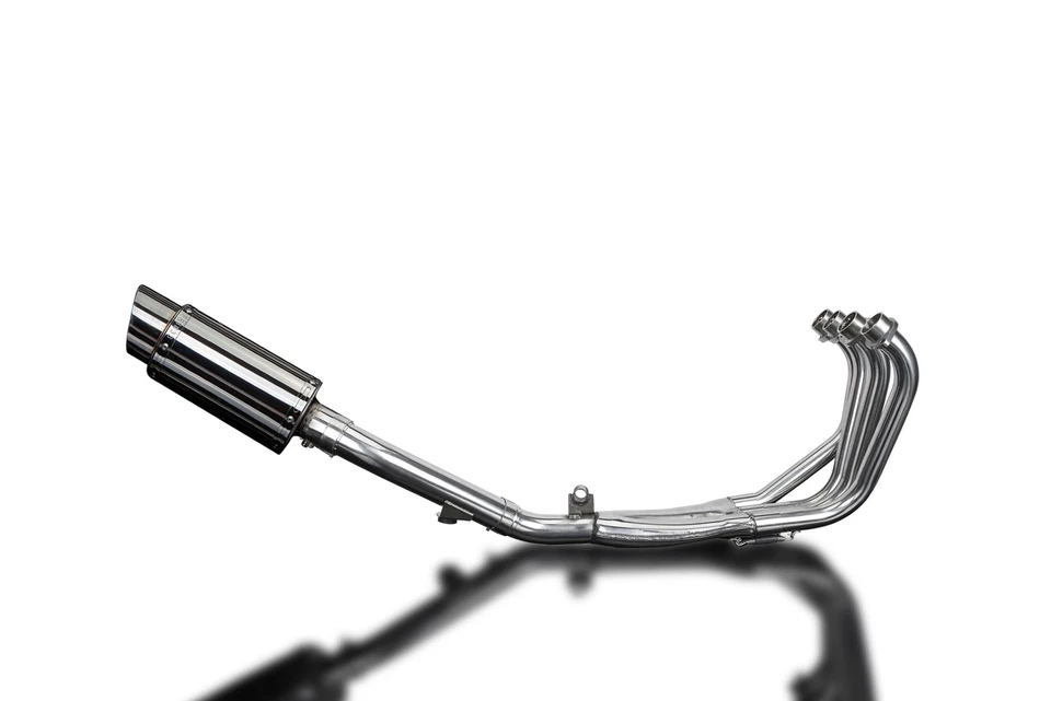 Silenciador de escape completo Honda CBR600 1991-1998 4-1 8" redondo de acero inoxidable Foto 2 de 4