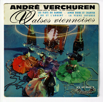André VERCHUREN Vinyl 45T 7'' EP WIENER WALZER - GERNE TRINKEN SINGEN -FY 2228