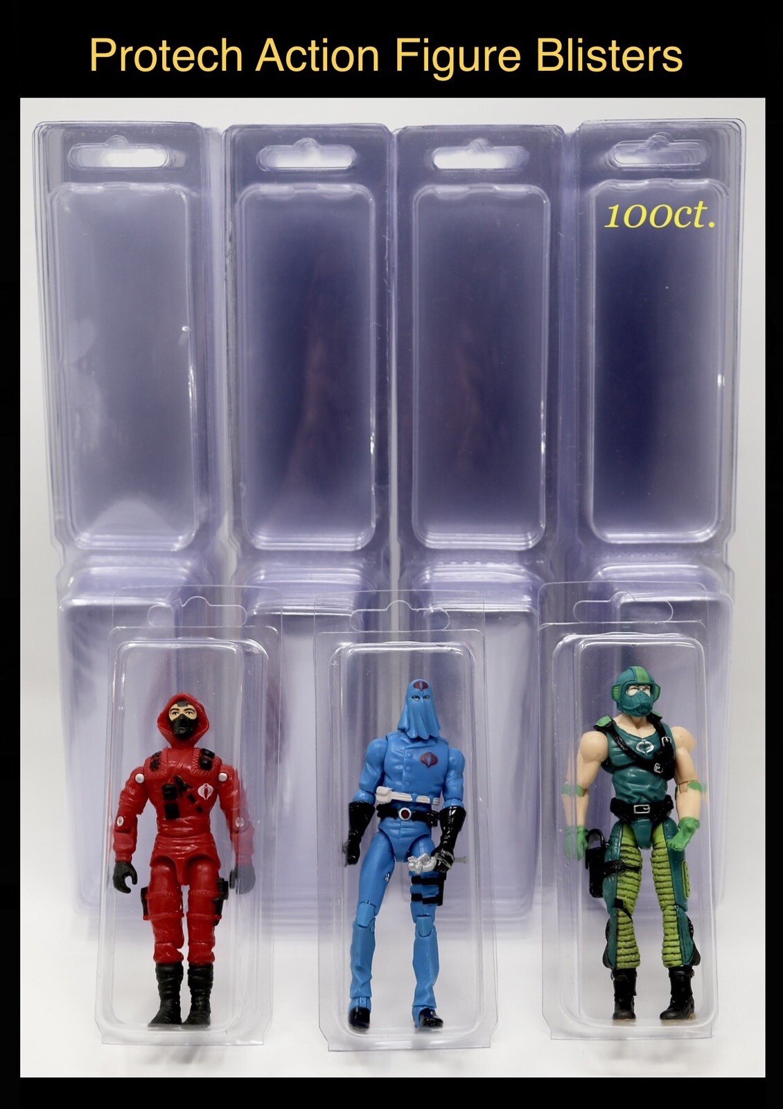 proTech Star Wars & GI Joe Loose Action Figure Blisters 100 ct