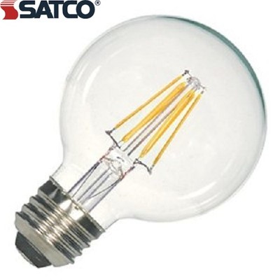SATCO S9563 LED 4.5W(40W EQ.) G25 GLOBE 120V E26 BASE 2700K CLR BULB (PACK OF 6)
