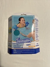 SwimWays Soft Swimmies Teal Swim Arm Floats Floaties Soft Fabric Ages 3-5 - NIB