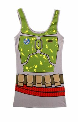 Juniors Womens/Teens Star Wars Movie I Am Boba Fett Gray Costume Tank Top Shirt