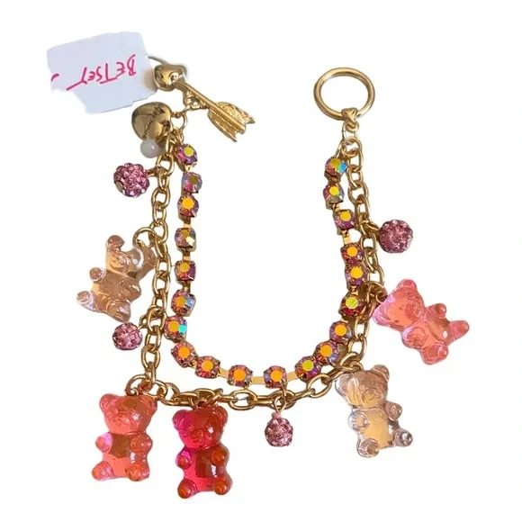 Gummy bear charm bracelet clearance