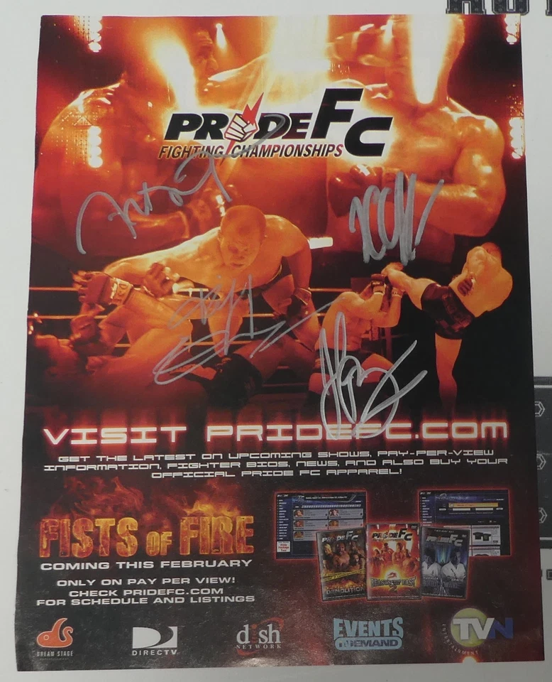 Fedor Emelianenko Josh Barnett Sergei Kharitonov Nogueira Signed Pride FC Photo - Image 2 of 4