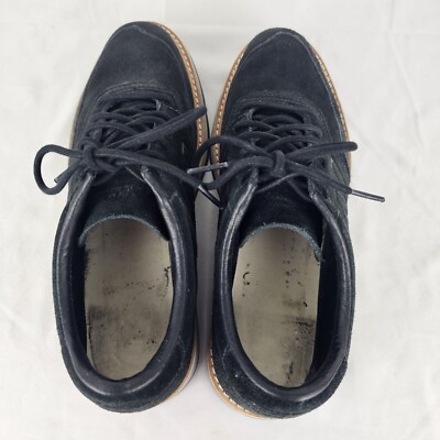 New Balance 1100 Mens Size 7D Black Suede Oxford Walking