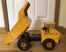 Vtg 70’s MIGHTY TONKA HYDRAULIC Dump Truck #3902 Orange Press Steel LARGE 18.5”