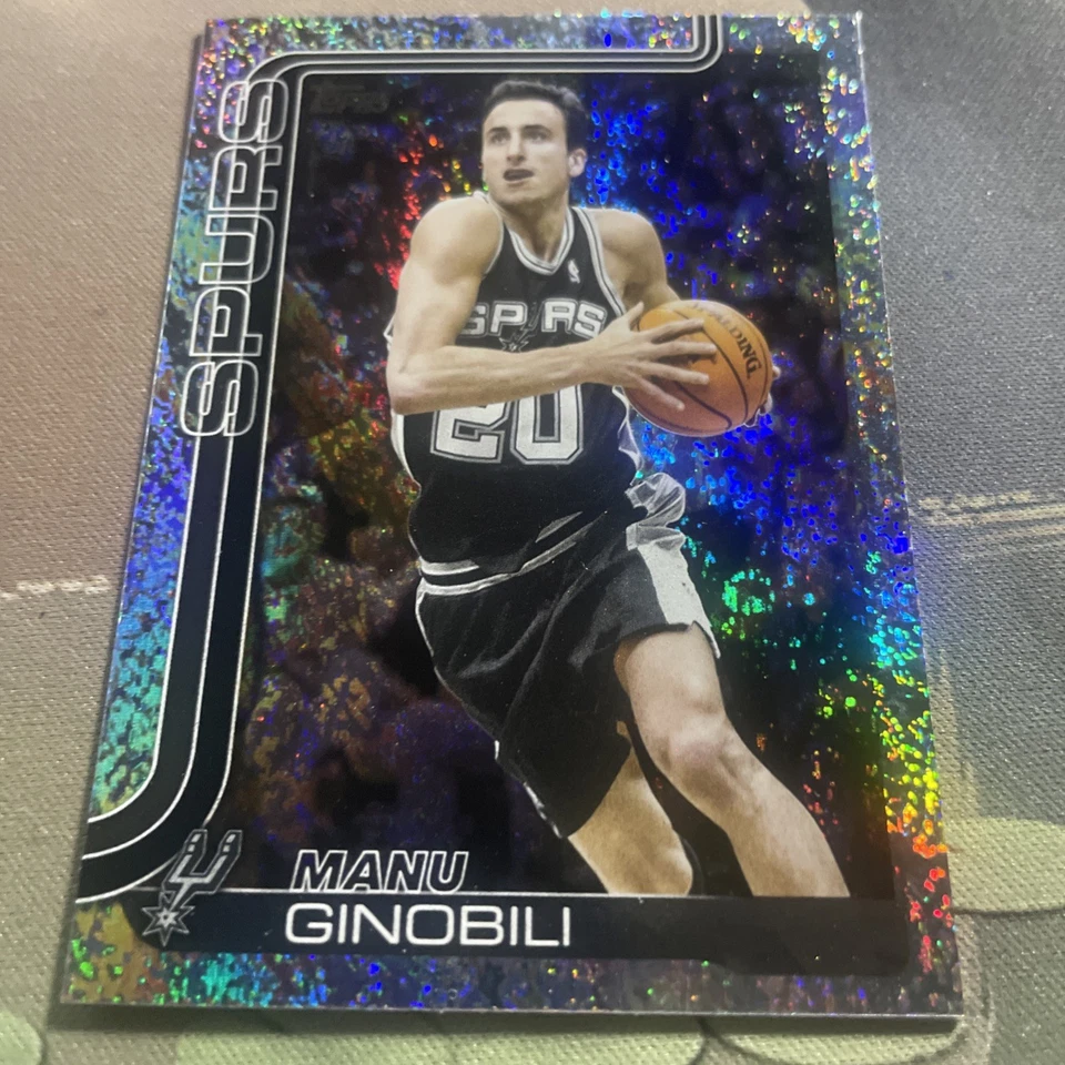 Baloncesto Manu Ginóbili 2025-26 Topps #262 Crackleboard Holo San Antonio Spurs Foto 2 de 4