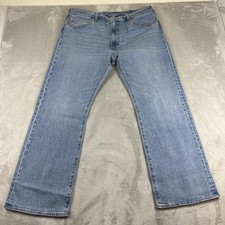 Levi's Premium 517 Jeans Men's Size 38x30 Blue Bootcut Light Wash Demin Stretch