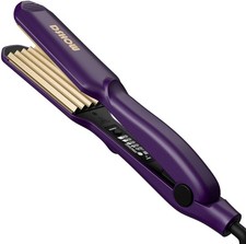 Hair Crimper for Women - Crimping Iron with Titanium Ceramic Plates, 5 Adjustabl