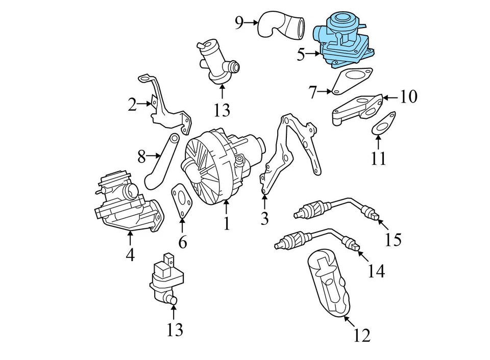 Mercedes-Benz C250 2010-2012 - EGR IZQUIERDO / Válvula combinada 0021407460 Foto 4 de 4